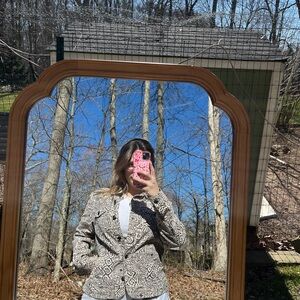 JM Collection Black and White Blazer Tailored Suit Jacket